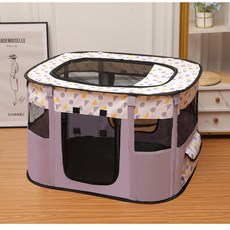 DIU 寵物用品貓窩別墅貓狗籠封閉式寵物圍欄帳篷大空間幼貓咪產房, 1個, 暗紫羅蘭