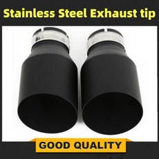 무광 블랙 자동차 머플러 시스템 파이프 배기 골프 노즐용, 12. 57MM IN 76MM OUT, 기본