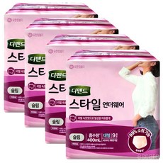 디펜드 라스타일 언더웨어 슬림 여성, 대형, 4개, 9개입