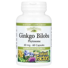 네츄럴펙터스 Ginkgo Biloba Phytosome 60mg 캡슐 60정, 1개, NFS04805
