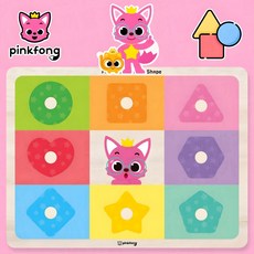 버니토 핑크퐁 꼭지퍼즐 모양 유아퍼즐맞추기