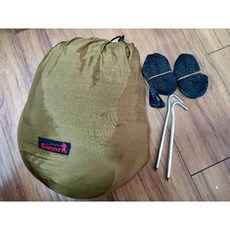 伊凱文戶外吊床，自開蚊帳設計，輕量化高規抗撕裂尼龍材質，戶外露營必備, 狼棕色