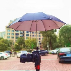 카메라 우산 촬영용품 야외 클램프 DSLR 방송 비차단 1. 블랙 직경50cm+조절가능한헤드, 1개, 4. 텔레스코픽폴-직경50cm+조절가능한헤드