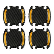 자동차 도어 반사 스티커 스크래치 안전 경고 자동 핸들 보호 필름 외관 스타일링 액세서리, yellow men 4PCS