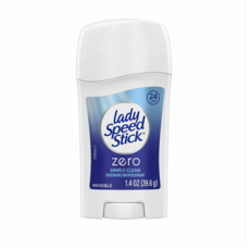 Lady Speed Stick Zero 隱形Simply Clean 體香膏/體香膏 1.4 oz (39.6 g), 39.6g, 1個