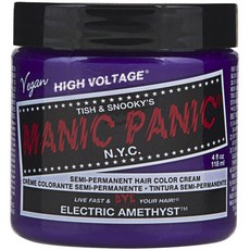 매닉패닉 하이 볼티지 티시 & 스누키즈 NYC 헤어 컬러 비건 염색제 118ml, Electric Amethyst, 1개