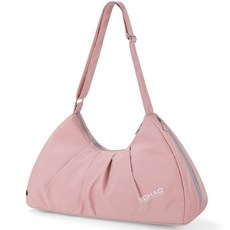 Outplea 여성용 소형 체육관 가방 신발 수납 공간 및 젖은 포켓이 있는 귀여운 댄스 백 체육관 발레용 스포츠 더플 운동 가방 핑크 체육관