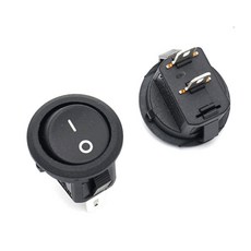 미니 On/Off 원형 로커스위치 (250V 3A 2p) 타공15mm