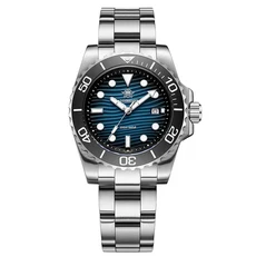 ADDIESDIVE 남성 시계 41mm 다이버 쿼츠 샌드 탑 브랜드 200m 방수 스테인리스 스틸 캘린더 발광