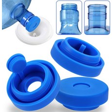 3갤런 및 5갤런 워터 저그 캡 재사용 가능한 식품 등급 실리콘 교체 갤런 55mm 병 물 디스펜서용 논스필 커버 특허받은 3 팩, Ordinary 3 Packs