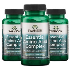 Swanson 斯旺森 必需胺基酸複合素食膠囊, 60顆, 3罐