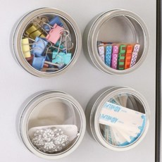 게시판 냉장고 자석 부착식 보관 케이스 소품케이스 소품보관함 미니수납함 머리끈통, 1개