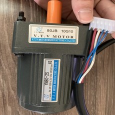 5라인 VTV AC 220v 기어박스 조정 가능한 속도 가역 모터 다양한 감속비 옵션 YN80-25, 12 80JB40G10, 1개
