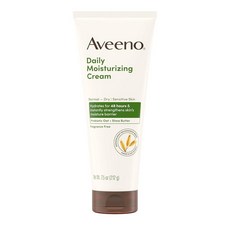 Aveeno 프리바이오틱 귀리 및 시어 버터가 함유된 데일리 모이스처라이징 크림 바디 페이스 & 핸드 일반 건성 민감한 피부에 48시간 동안 수분을 공급 무향 논코메도제