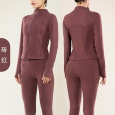 側口袋瑜伽褲女秋冬季雙面磨毛美臀健身外套