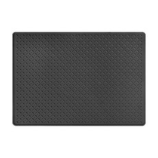 貓砂盆墊 菱格紋防砂墊 防水貓砂墊 貓咪清潔墊, 黑色, 1個