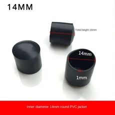 라운드 고무 의자 다리 패드 10 12 14 16 20 25mm 가구 다리 테이블 엔드 플러그 PVC 침묵 미끄럼 방지 바, 01 14MM, 03 4pcs