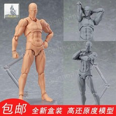 인형 드로잉 구체 인체 근육 모형 미대생선물 관절인형 인체모형 마네킹 커스텀 피규어, P.남성체형(비고는회색또는피부색카드버전약15CM), 1개