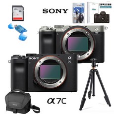 SONY 풀프레임 미러리스 알파 A7C바디+4K메모리+정품숄더백+보호필름+크리닝킷 풀패키지, 블랙, 256G 삼각대 풀패키지