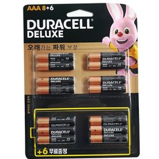 손전등건전지 듀라셀 디럭스 AAA 건전지(8P+6P무료증정) 1.5V LR03 79000EA 1EA, 본상품