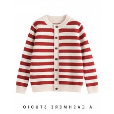 兒童小山羊絨加厚針織開衫，雙股加厚圓領毛衣外套，洋氣秋冬款