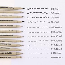 美術勾線筆 防水漫畫描邊筆 手繪設計針管筆, 1個, 全新升級,勾線4支（01+03+1+BR）
