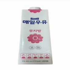 매일유업 매일우유 무지방 0%, 900ml, 12개