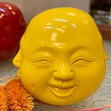 伍拾錢 喜怒哀樂紙鎮 禮品不倒翁裝飾品，辦公室桌面擺件，穩固紙張防止散落，精緻工藝值得收藏, 黃色, 1個