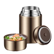 316不銹鋼免火燜燒杯 1000ml 香檳金, 1個, 800ml