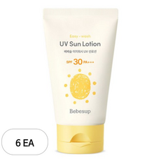 베베숲 유아용 이지워시 선로션 SPF30 PA+++, 6개