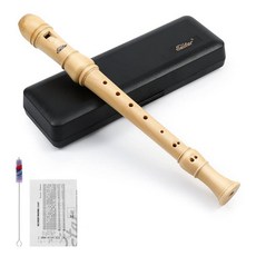 Eastar Soprano 초보자 레코더 독일 핑거링 C 키 메이플 데칸트 레코더 악기 어린이 성인용 하드 케이스가 있는 3피스 레코더 핑거링 차트 클리닝 키트 ERS, German