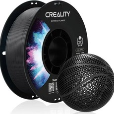 크레얼리 TPU 필라멘트 블랙 유연한 3D 프린터 1.75mm 에어리스 농구공용 95A 경도 우수한 층 접착력 및 치수 정밀도 ±0.03mm 대부분 FDM 프린터용 1kg, Black