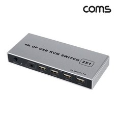 컴스 2포트 DP USB KVM 스위치 선택기 4K 60Hz, BF232, 1개