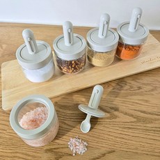 마치홈 유리 스푼 양념병 조미료통, 4개, 300ml