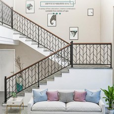 철제난간 담벼락 난간대 야외 울타리 주택 마당 담장 난간, 스타일 11 계단 손잡이 1m