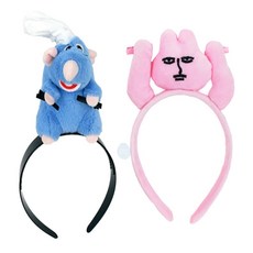 이모네 머리카락잡는인형머리띠 캐릭터헤어핀