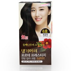 댕기머리 포르테 한방칼라크림 염색약, 흑갈색, 1개