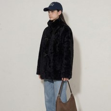 [자체제작] 여성 클래식 페이크퍼 누빔 더플 코트 퍼자켓 퍼 아우터 떡볶이코트 여성 러블리 캐주얼 연말룩
