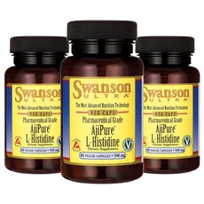 SWANSON 斯旺森 L-組氨酸素食膠囊 500mg, 3個, 60 件