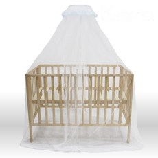 KOOMA嬰兒床蚊帳 (中床/大床皆適用) - 透氣網紗、加大空間、防蚊, 白色