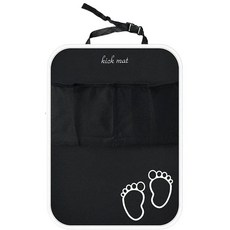 팩 자동차 시트 보호대 킥 매트 발차기 방지 패드 블랙 뒷좌석 커버 방수 보호, 색상 이름: 2. with Bag, 1개