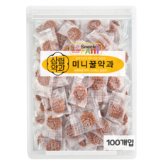삼립 한과 미니꿀약과(개별포장) 선물세트 한국전통과자 맛있는약과, 7.5g, 100개