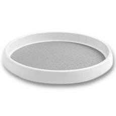 Elri多功能旋轉托盤調味料罐收納架水槽收納架, 白灰混色