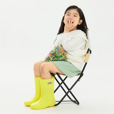 네파 키즈 스퀘어 사이드 레인부츠 장화 옐로우