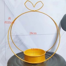 仿假花鐵藝花架擺設，中式輕奢客廳餐桌裝飾花束, 1個, 新款金屬花籃帶插花棉