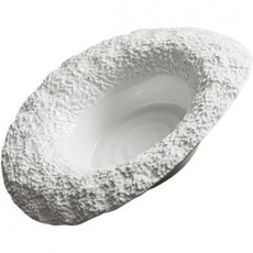 프레티줌 밀짚모자 그릇 와이드 림 샐러드 접시 음식 트레이 트롤리 릴리즈 키 세라믹 서빙 간식 스테이크 도자기 화이트 매니큐어 런치 플레이트, 24x10.5cm, White, 1개