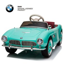 BMW 정품 인증 507 어린이 전기 자동차 4륜 원격 제어 전동차 아기 붕붕카 조카 선물, 듀얼드라이브+전자식스티어링+방폭휠+리모콘, 민트, 1개
