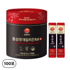 천지인 홍삼정 데일리원 6년근 홍삼 스틱 100포, 100개, 10L