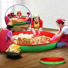 쌍문상회 다용도 김장철 김장매트 김장용매트 무봉제김장매트 비닐 다라 김장준비물 김장버무리매트 버무리 버무리기 김치 120cm 대야 40872EA, 본상품