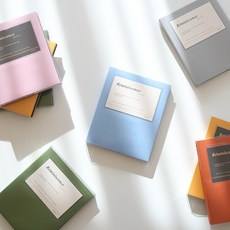 루미네센스 대용량 접착식앨범 25매 초음파 사진 네컷 앨범 diy 성장, 25매 블랙내지, 브릭오렌지